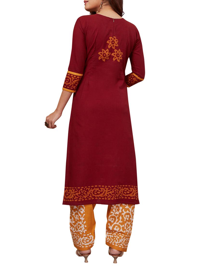 Batik printed unstitched salwar suit - 15824905 - Zoom Image - 2