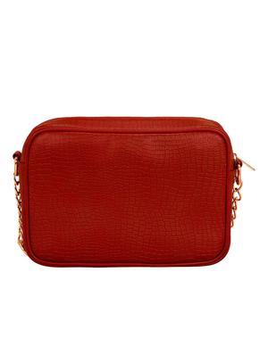 red leatherette (pu) regular sling bag - 15825993 - Standard Image - 2