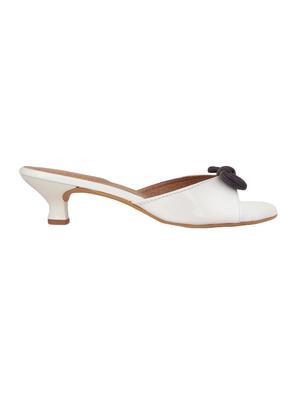 white slip on sandals - 15826416 - Standard Image - 2