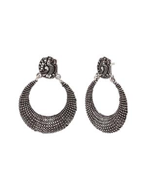 silver metal chandballi earring - 15826437 - Standard Image - 2