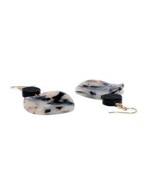 black gold plated drop earring - 15826813 - Standard Image - 2