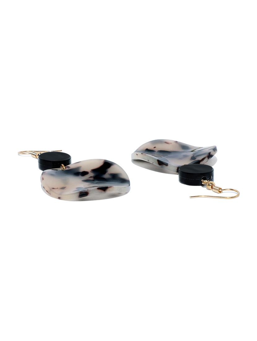 black gold plated drop earring - 15826813 - Zoom Image - 2