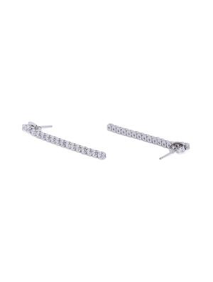 silver plated drop earring - 15826829 - Standard Image - 2