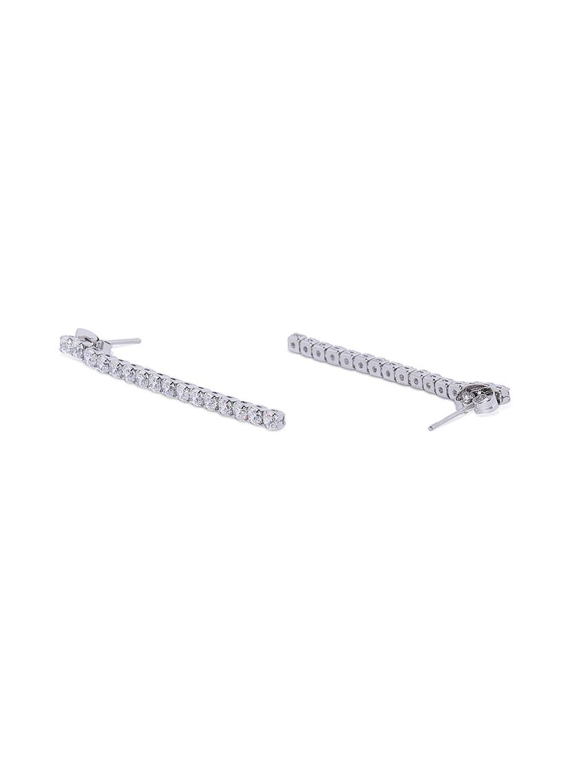 silver plated drop earring - 15826829 - Zoom Image - 2