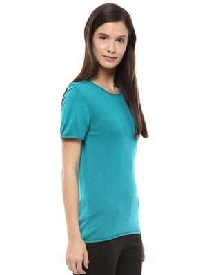short sleeved knitted top - 15827446 - Standard Image - 2