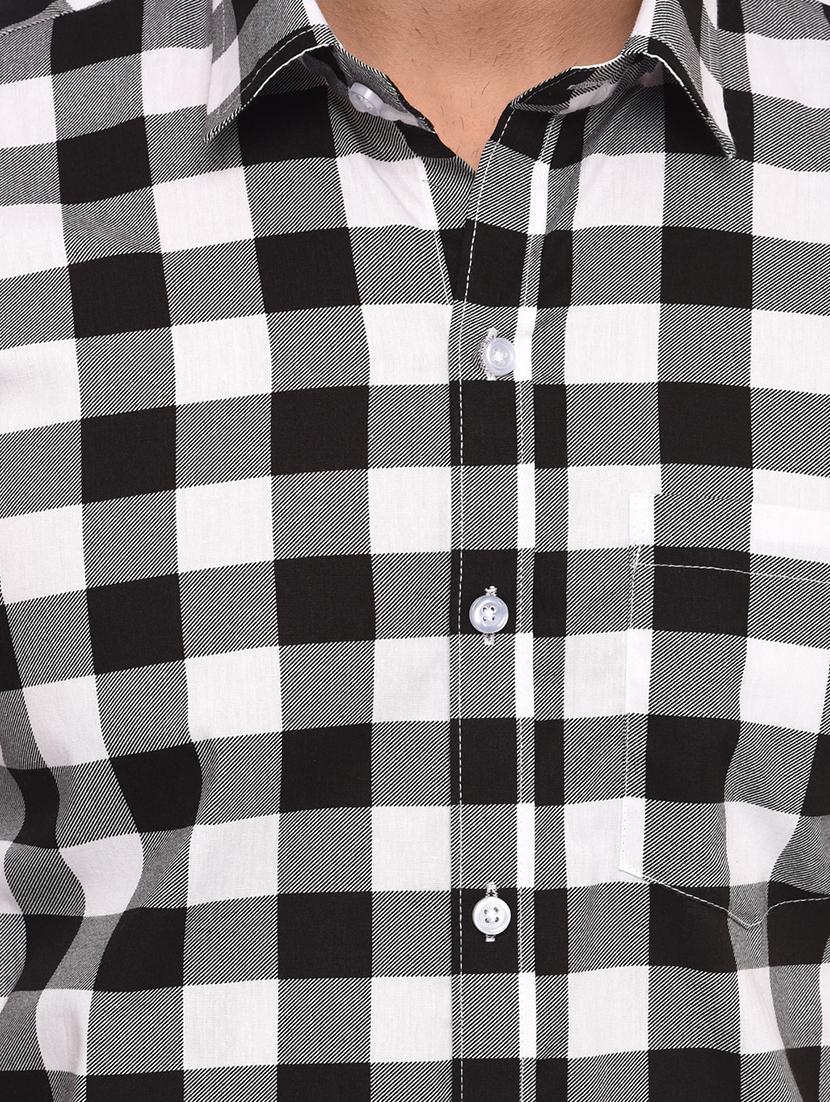 black checkered casual shirt - 15829391 - Zoom Image - 5