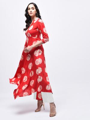 A-line polka dot kurta - 15829475 - Standard Image - 2