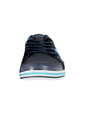 blue leatherette lace up sneakers - 15830483 - Standard Image - 2