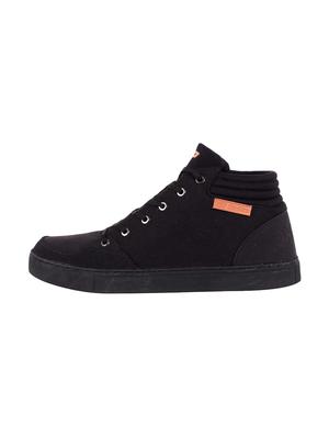black Canvas lace up sneakers - 15830600 - Standard Image - 2