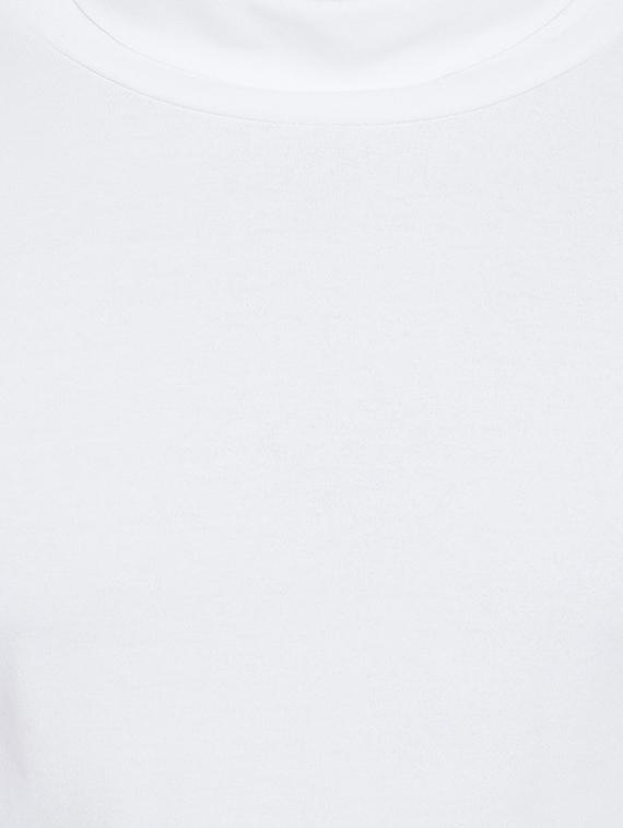solid white turtle neck t-shirt - 15831014 - Zoom Image - 5