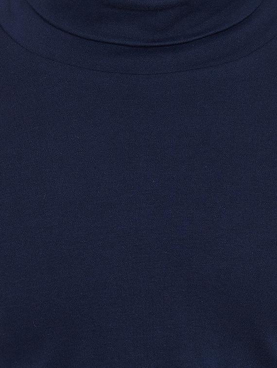 solid navy blue turtle neck t-shirt - 15831016 - Zoom Image - 5