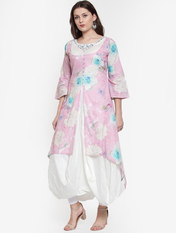high low printed kurta - 15832343 - Zoom Image - 2