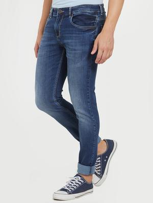 blue cotton washed jeans - 15832958 - Standard Image - 2