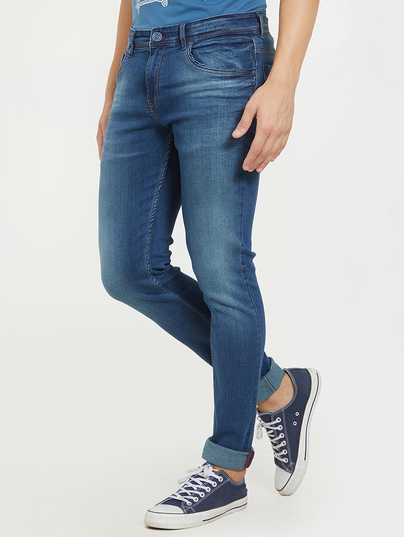 blue cotton washed jeans - 15832960 - Zoom Image - 2