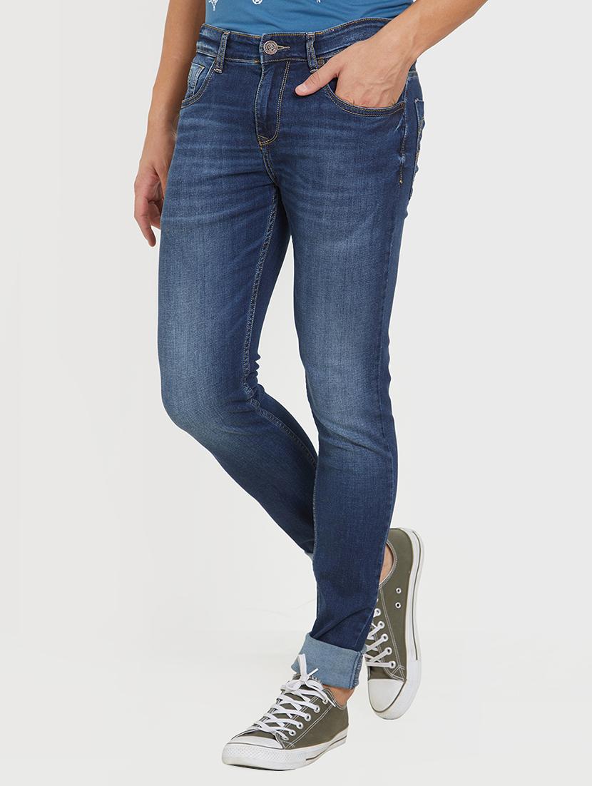 blue cotton washed jeans - 15832965 - Zoom Image - 2