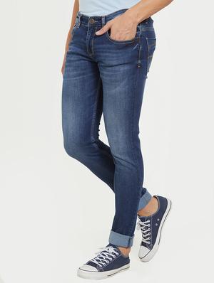 blue cotton washed jeans - 15832966 - Standard Image - 2