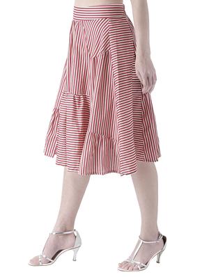 striped flared skirt - 15835232 - Standard Image - 2