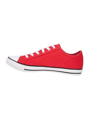 red canvas lace up sneakers - 15835817 - Standard Image - 2