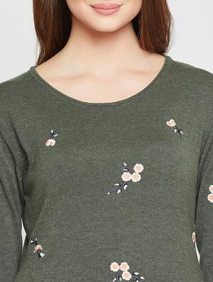 cutout back floral embroidered pullover - 15837478 - Standard Image - 5