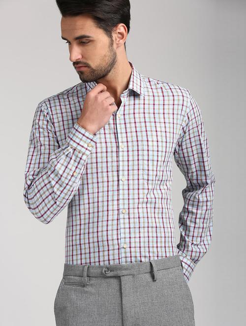 blue checkered casual shirt - 15837832 - Standard Image - 1