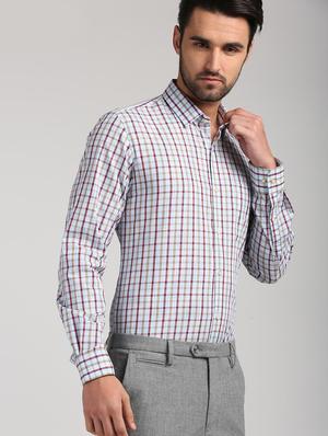 blue checkered casual shirt - 15837832 - Standard Image - 2