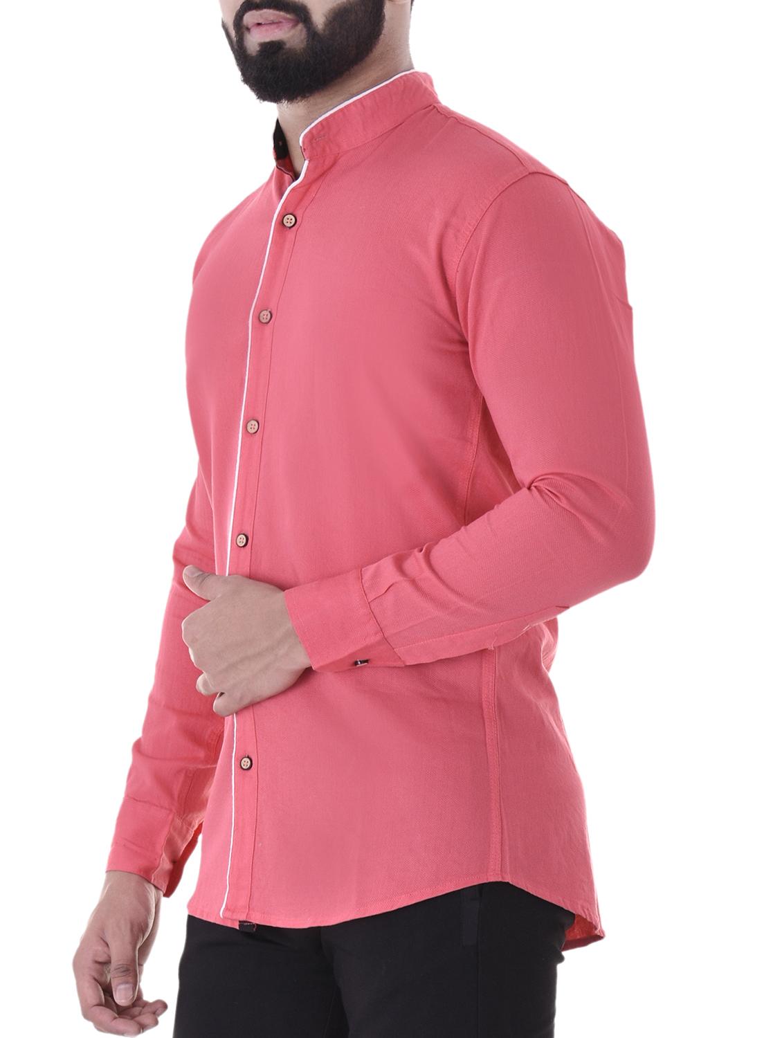 pink cotton casual shirt - 15838445 - Zoom Image - 2