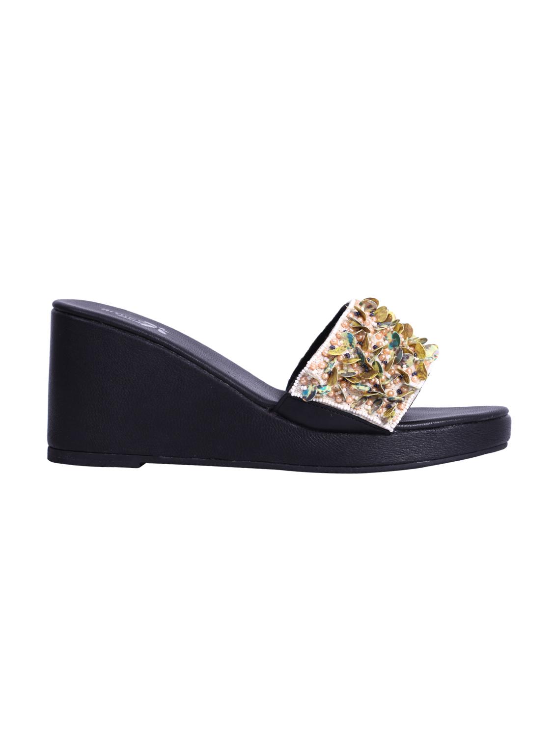 gold slip on wedges - 15838487 - Zoom Image - 2