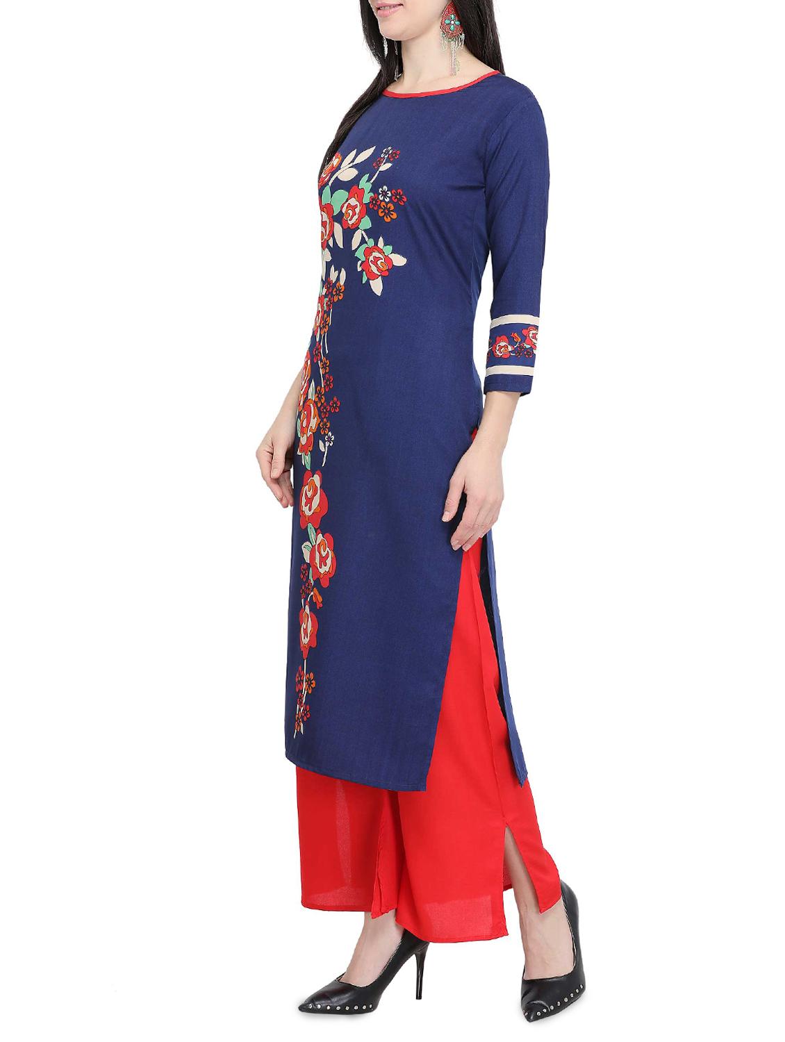 Printed straight kurta - 15839350 - Zoom Image - 2