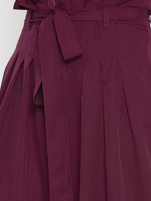 paper bag waist pleated palazzo - 15839385 - Standard Image - 5