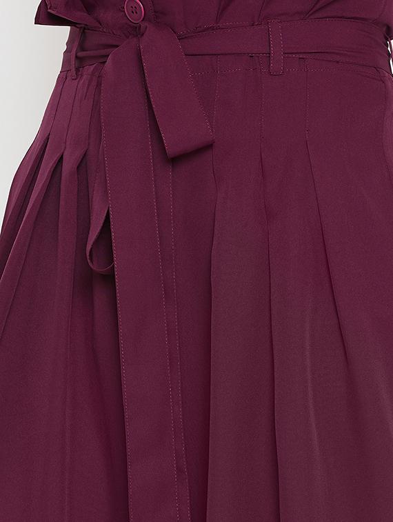 paper bag waist pleated palazzo - 15839385 - Zoom Image - 5