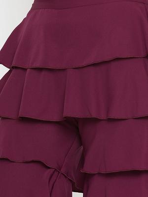 berry purple layered ruffle trouser - 15839390 - Standard Image - 5