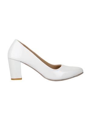 white slip on pumps - 15839683 - Standard Image - 2