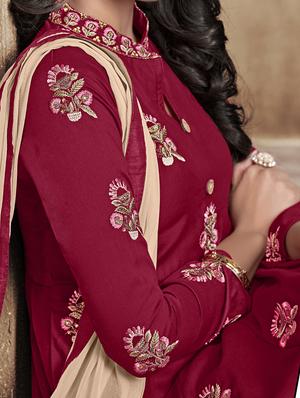 embroidered flared palazzo suit - 15840102 - Standard Image - 2