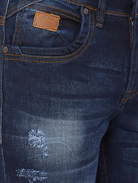 blue light washed ripped denim jeans - 15840828 - Zoom Image - 5