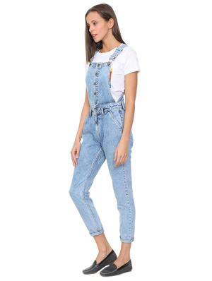 turn up hem button detail dungaree - 15840930 - Standard Image - 2