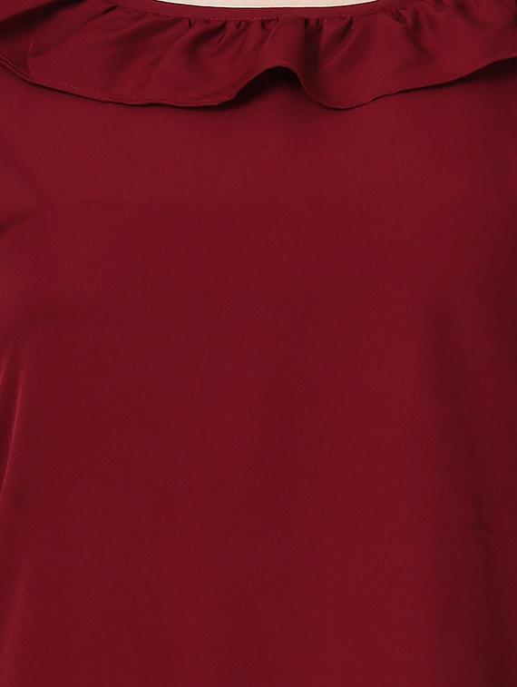 ruffle detail bell sleeved top - 15841641 - Zoom Image - 5