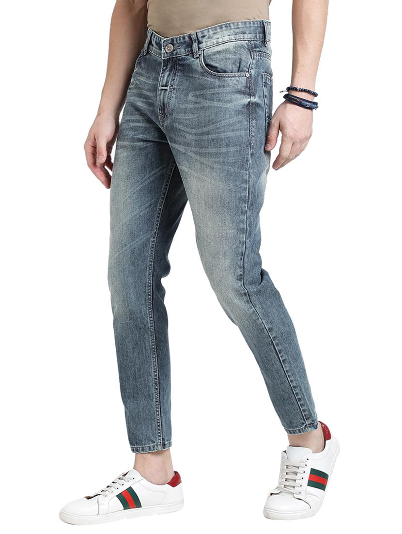 blue cotton washed jeans - 15843109 - Zoom Image - 2