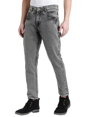 grey cotton plain jeans - 15843119 - Standard Image - 2
