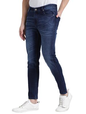 blue cotton blend washed jeans - 15843151 - Standard Image - 2