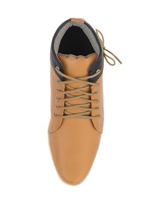 beige leatherette low ankle boots - 15843941 - Standard Image - 5