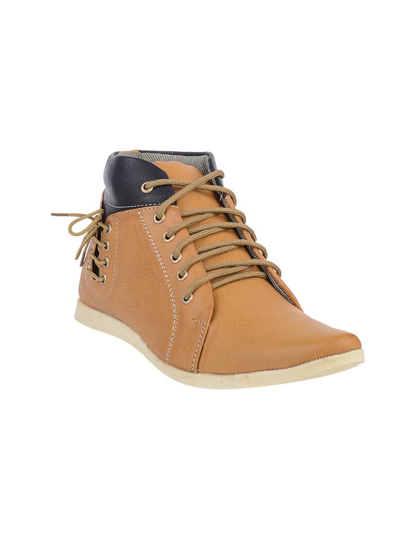 beige leatherette low ankle boots - 15843941 - Zoom Image - 2