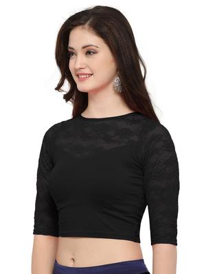 net solid blouse - 15846898 - Standard Image - 2