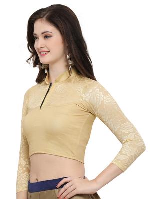 net solid blouse - 15846911 - Standard Image - 2