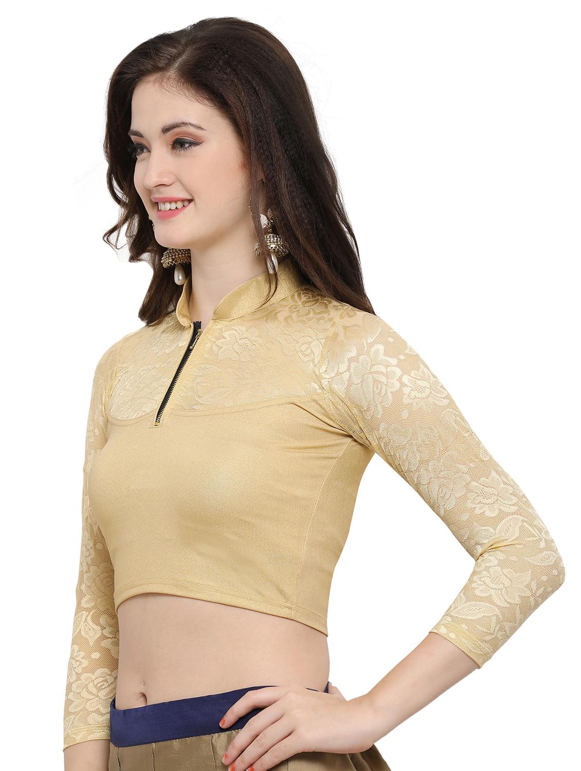 net solid blouse - 15846911 - Zoom Image - 2