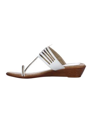white slip on wedges - 15847356 - Standard Image - 2