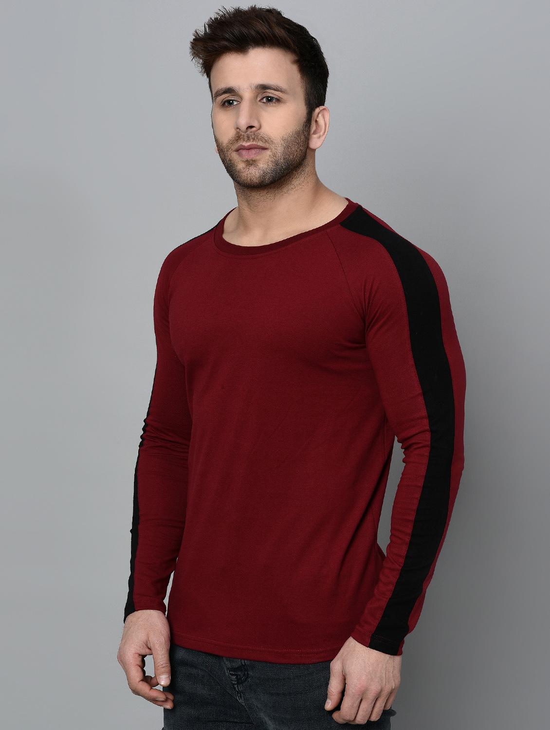 maroon cotton t-shirt - 15848273 - Zoom Image - 2