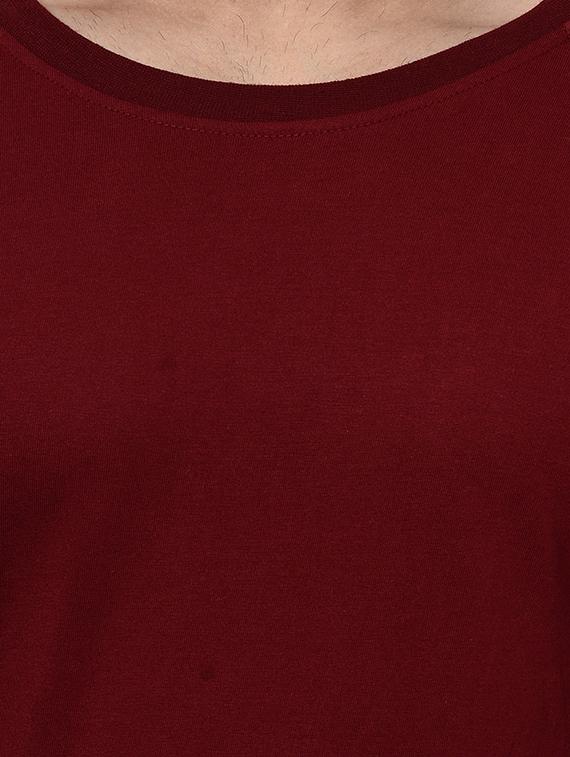 maroon cotton t-shirt - 15848273 - Zoom Image - 5