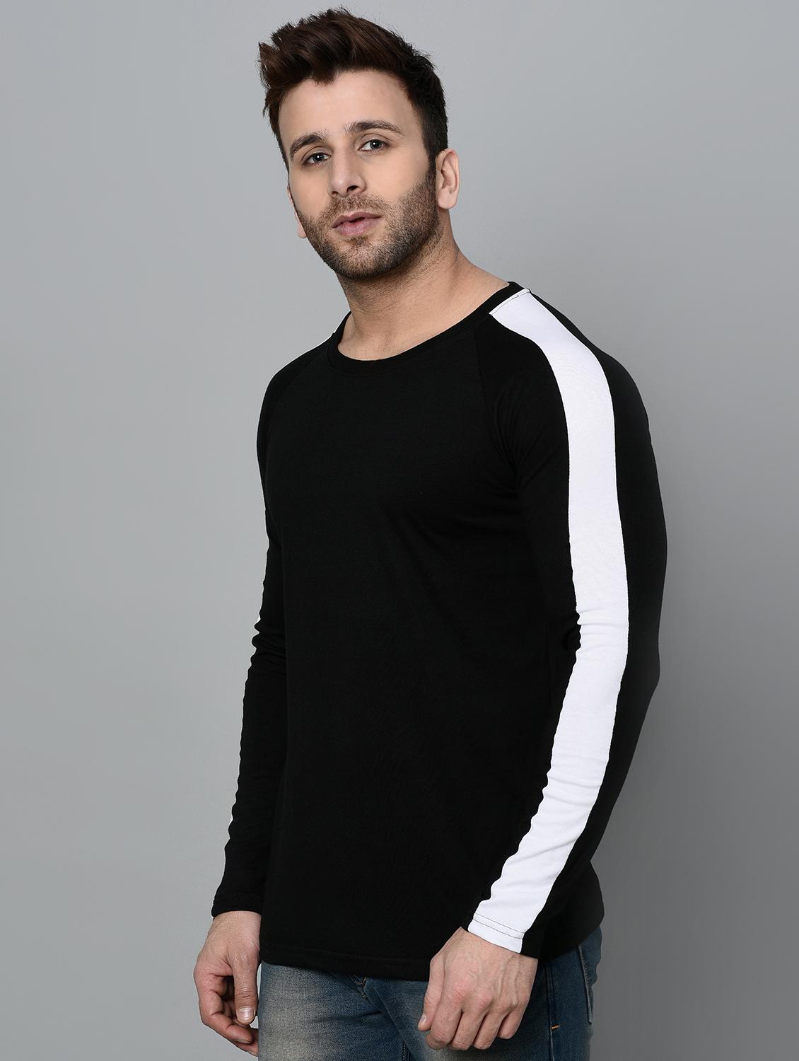black monochrome long sleeves t-shirt - 15848274 - Zoom Image - 2