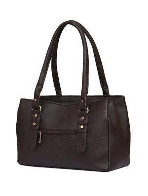 brown leatherette (pu) regular handbag - 15848960 - Standard Image - 2