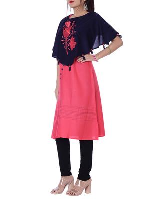 Embroidered a-line kurta - 15849107 - Standard Image - 2